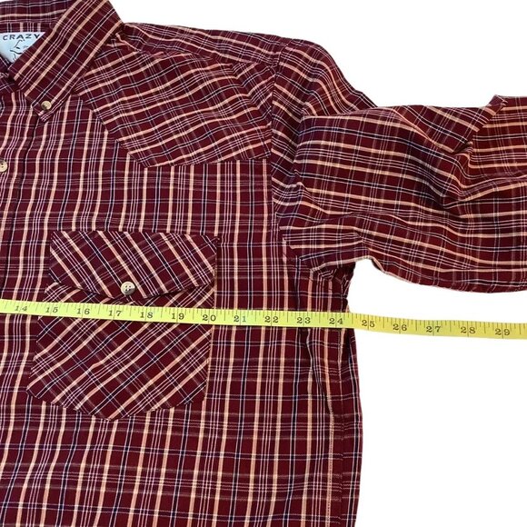 Crazy Cowboy Men's Long Sleeve Button Down Western Shirt Plaid Size XL - Picture 3 of 12